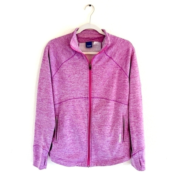 NWOT | Reebok | Women's Zip Up Light Running Jacket | M | Heather Pink/Purple - Picture 1 of 12